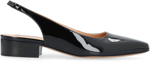 Barbs patent leather slingback pumps-1